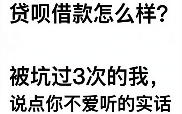 贷呗借款怎么样？被坑过3次的我，说点你不爱听的实话
