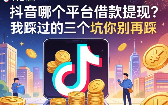抖音哪个平台可借款提现？我踩过的三个坑你别再踩