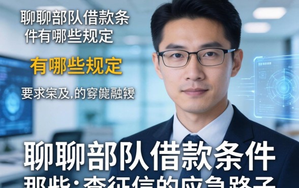 聊聊部队借款条件有哪些规定,以及那些不查征信的应急路子