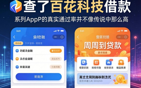 我查了百花科技借款和周周到贷款，发现这系列app的真实通过率并不像传说中那么高