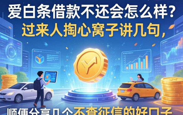 爱白条借款不还会怎么样?过来人掏心窝子讲几句,顺便分享几个不查征信的好口子