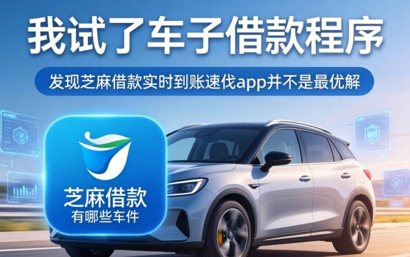 我试了车子借款程序有哪些软件，发现芝麻借款实时到账速借app并不是最优解