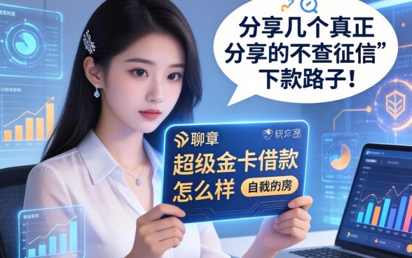 聊聊超级金卡借款怎么样，分享几个真正不查征信的下款路子