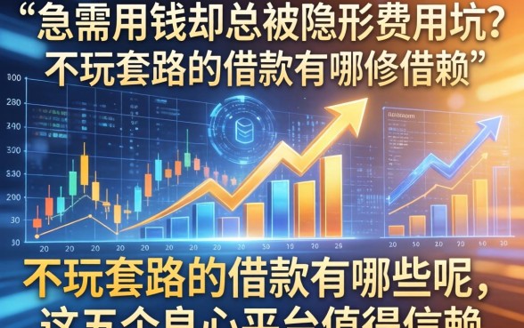 急需用钱却总被隐形费用坑？不玩套路的借款有哪些呢，这五个良心平台值得信赖
