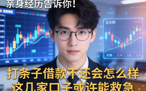 亲身经历告诉你：打条子借款不还会怎么样，这几家口子或许能救急