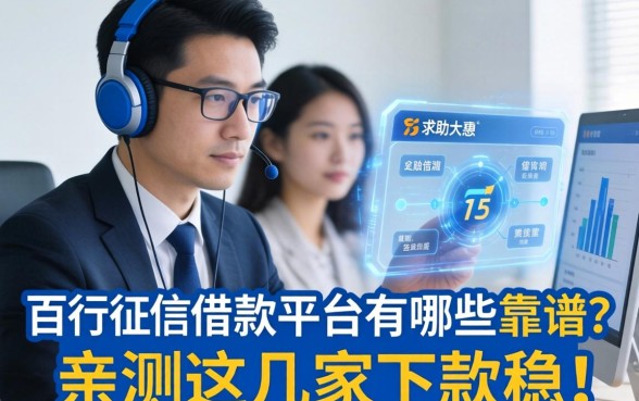 求助大伙,百行征信借款平台有哪些靠谱?亲测这几家下款稳!