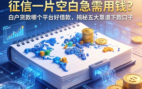 征信一片空白急需用钱?白户货款哪个平台好借款,揭秘五大靠谱下款口子