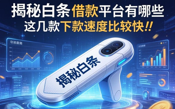 揭秘白条的借款平台有哪些，这几款下款速度比较快