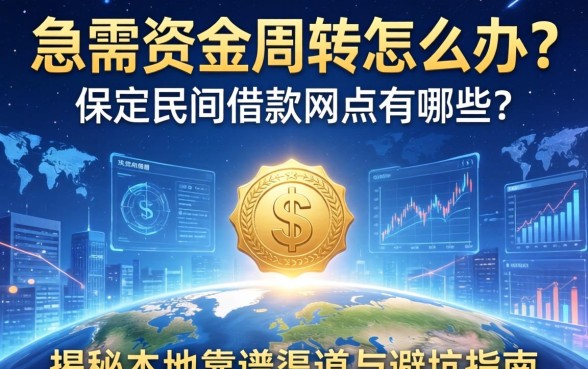 急需资金周转怎么办?保定民间借款网点有哪些?揭秘本地靠谱渠道与避坑指南