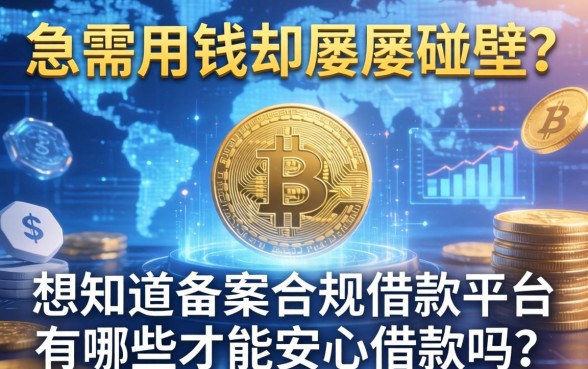 急需用钱却屡屡碰壁？想知道备案合规借款平台有哪些才能安心借款吗？