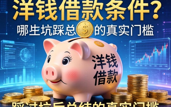 洋钱罐借款条件有哪些?我踩过坑后总结的真实门槛
