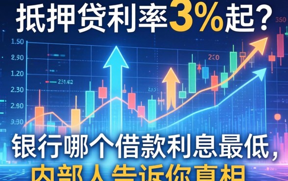 抵押贷利率3%起？银行哪个借款利息最低，内部人告诉你真相