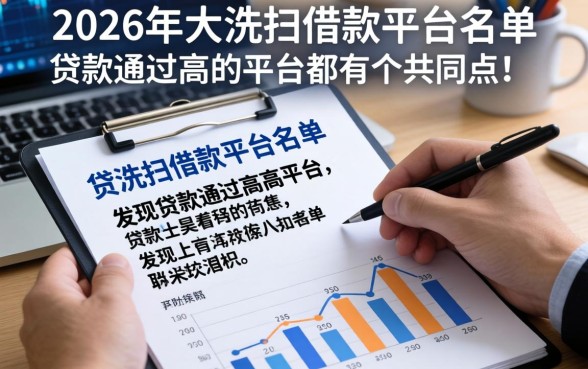 我整理了2026年大洗牌借款平台名单，发现贷款通过高的平台都有个共同点