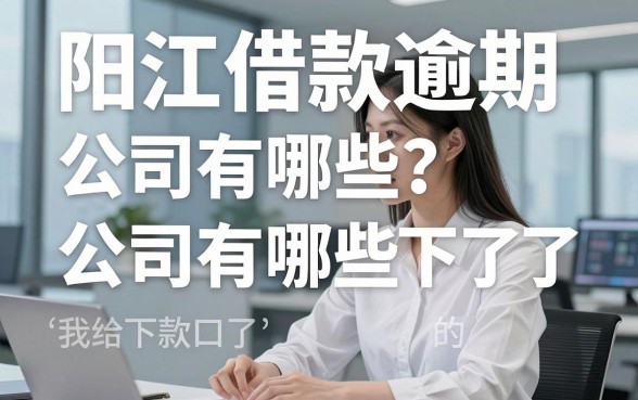 阳江借款逾期公司有哪些？征信花了也能下款的口子我给你整理好了