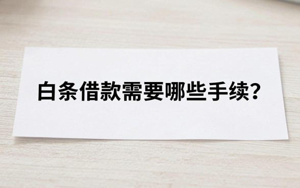 白条借款需要哪些手续?普通人如何避开繁琐流程快速拿钱?