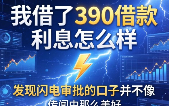 我借了390借款利息怎么样，发现闪电审批的口子并不像传闻中那么美好