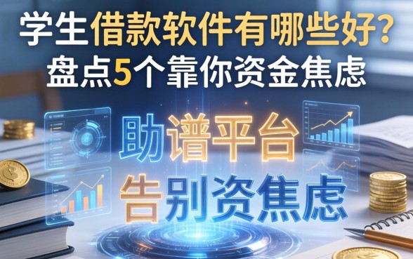 学生借款软件有哪些好？盘点5个靠谱平台，助你告别资金焦虑