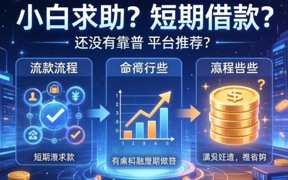 小白求助，短期借款的流程有哪些，有没有靠谱的平台推荐？