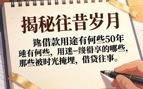 揭秘往昔岁月：50年代借款用途有哪些？那些被时光掩埋的借贷往事
