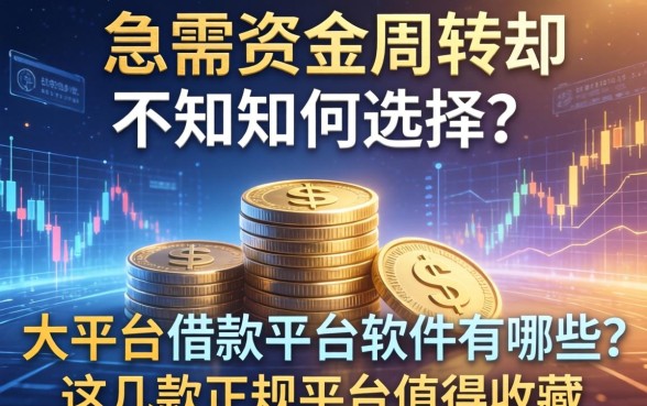 急需资金周转却不知如何选择？大平台借款平台软件有哪些？这几款正规平台值得收藏