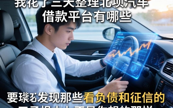 我花了三天整理北碚汽车借款平台有哪些，发现那些不看负债和征信的口子根本不是你想的那样