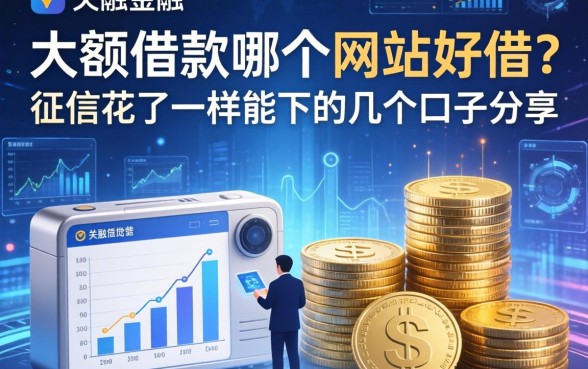 大额借款哪个网站好借？征信花了一样能下的几个口子分享