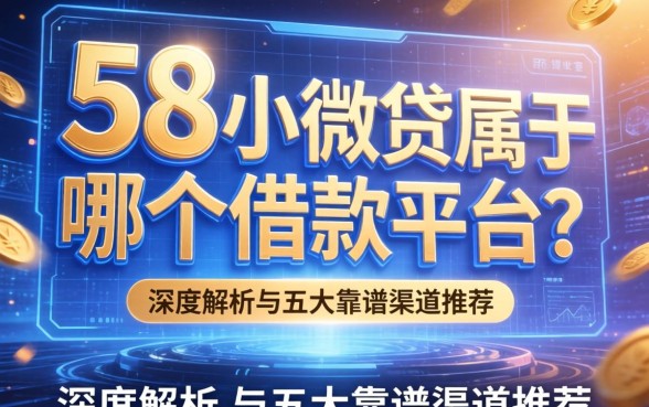 58小微贷属于哪个借款平台？深度解析与五大靠谱渠道推荐
