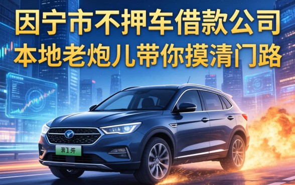 伊宁市不押车借款公司有哪些？本地老炮儿带你摸清门路