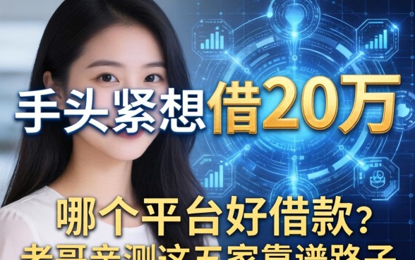 手头紧想借20万，哪个平台好借款？老哥亲测这五家靠谱路子