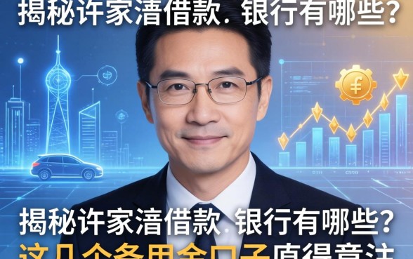 揭秘许家印借款的银行有哪些?这几个备用金口子值得关注