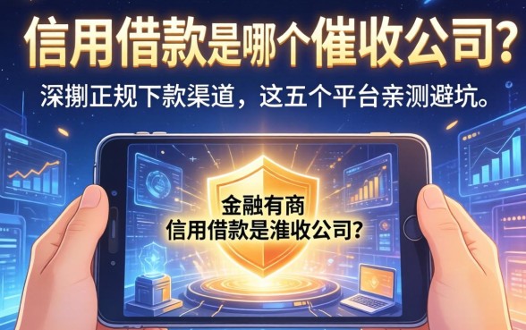 信用借款是哪个催收公司？深扒正规下款渠道，这五个平台亲测避坑