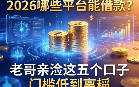 2026哪些平台能借款？老哥亲测这五个口子门槛低到离谱