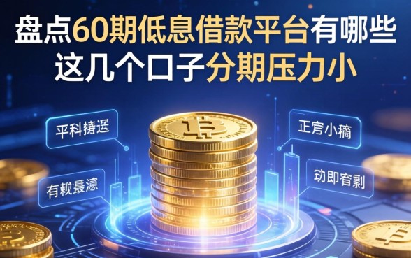 盘点60期低息借款平台有哪些,这几个口子分期压力小