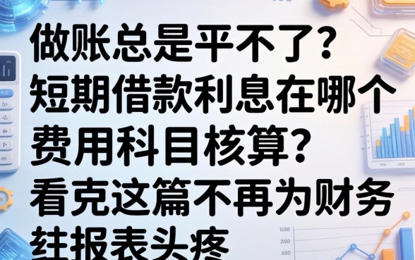 做账总是平不了？短期借款利息在哪个费用科目核算？看完这篇不再为财务报表头疼