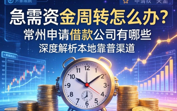 急需资金周转怎么办？常州申请借款公司有哪些？深度解析本地靠谱渠道