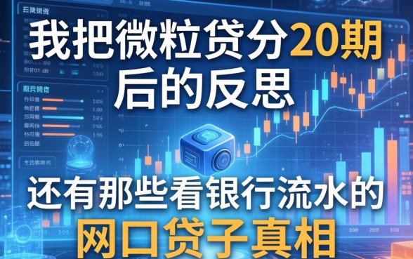 我把微粒贷分20期后的反思,还有那些看银行流水的网贷口子真相