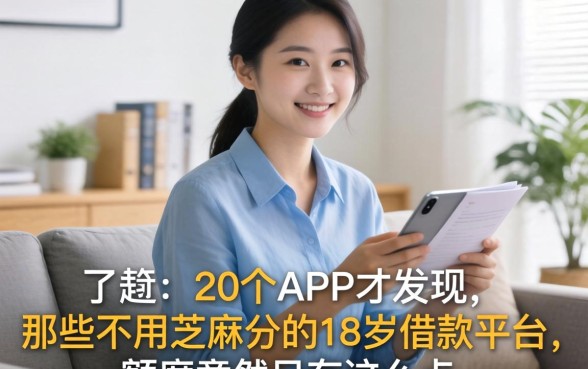 我翻了20个APP才发现,那些不用芝麻分的18岁借款平台,额度竟然只有这么点