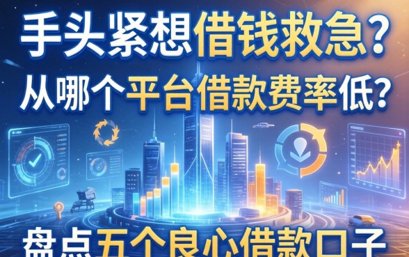 手头紧想借钱救急？从哪个平台借款费率低？盘点五个良心借款口子
