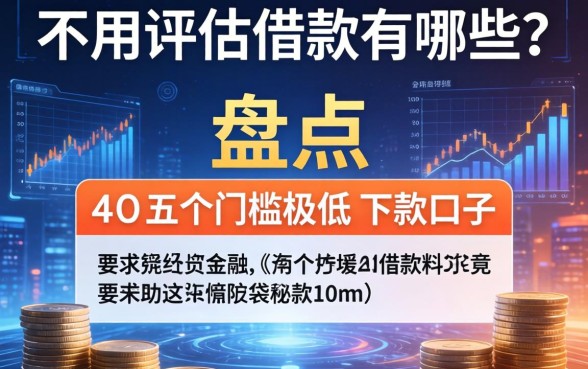 不用评估的借款有哪些？盘点五个门槛极低的下款口子