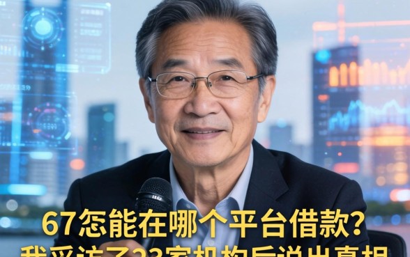 67岁能在哪个平台借款？我采访了23家机构后说出真相