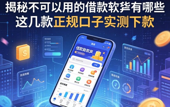 揭秘不可以用的借款软件有哪些，这几款正规口子实测下款