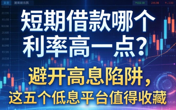 短期借款哪个利率高一点?避开高息陷阱,这五个低息平台值得收藏