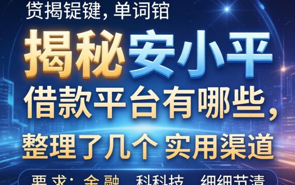揭秘安小平借款平台有哪些，整理了几个实用渠道