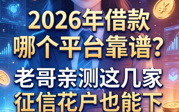 2026年借款哪个平台靠谱？老哥亲测这几家征信花户也能下
