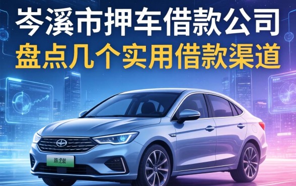 岑溪市押车借款公司有哪些？盘点几个实用的借款渠道