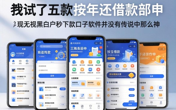 我试了五款按年还的借款软件,发现无视黑白户秒下款口子软件并没有传说中那么神