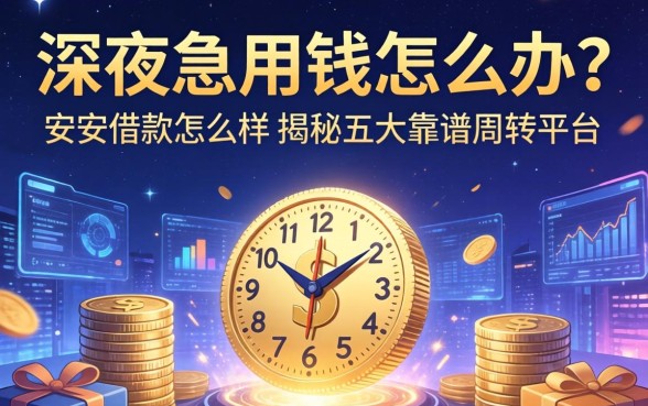 深夜急用钱怎么办?安安借款怎么样?揭秘五大靠谱周转平台