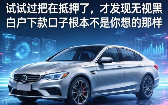 我试过把车抵押了，才发现无视黑白户的下款口子根本不是你想的那样
