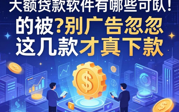 大额贷款软件有哪些可以借款的？别被广告忽悠，这几款才真下款