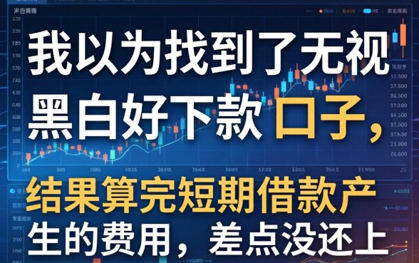 我以为找到了无视黑白好下款的口子，结果算完短期借款产生的费用，差点没还上